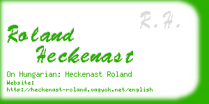 roland heckenast business card